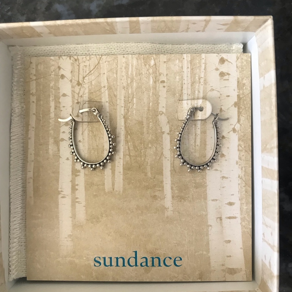 BRAND NEW Sundance bubble fringe hoop earrings